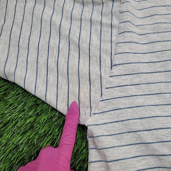 Vintage 90s Villanova Stripes Shirt S/M 19x26 Gray - Picture 6 of 13